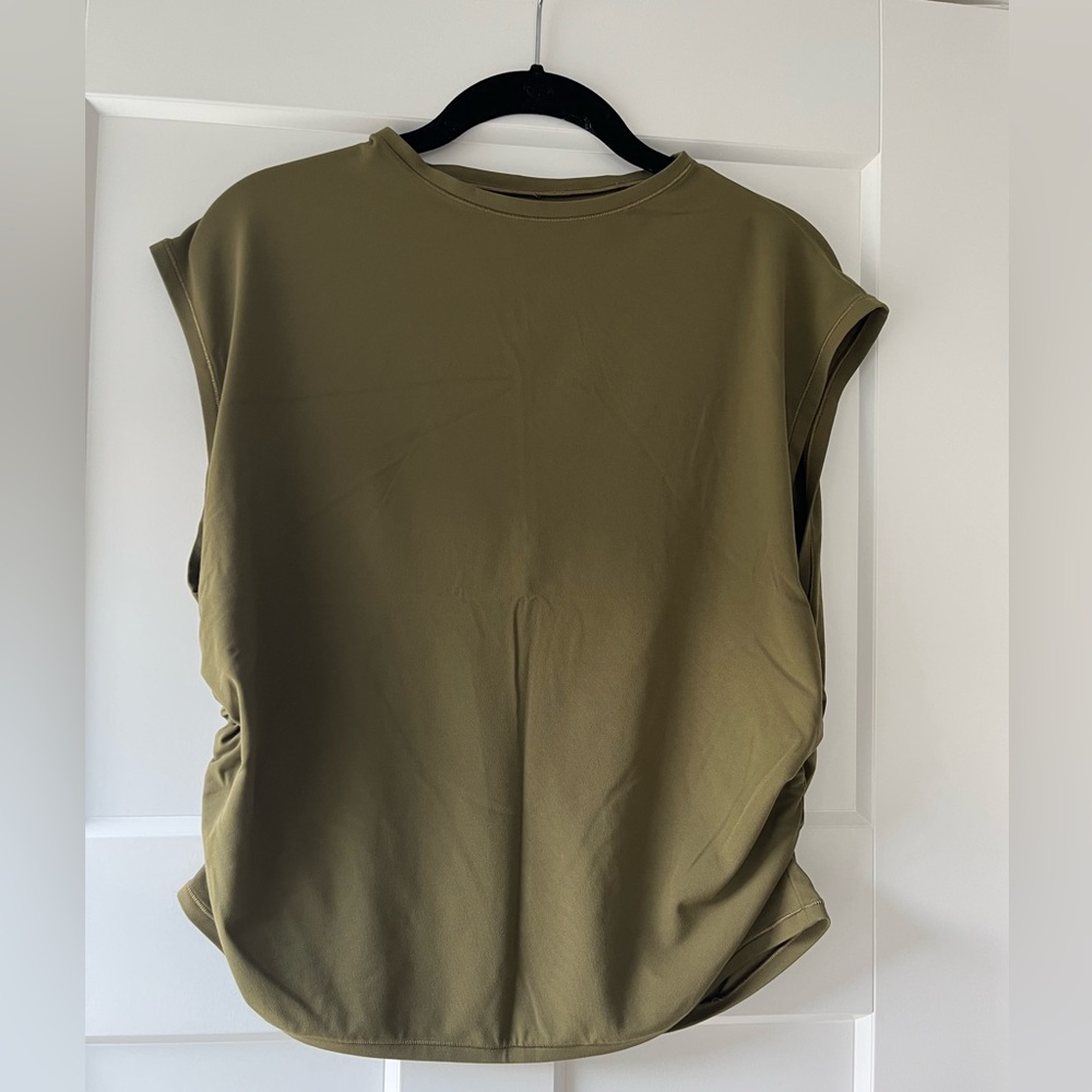 Athleta Olive Green Muscle Tee